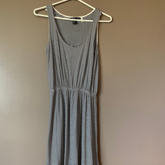 H&M Black and White striped Sundress - Picture 1 of 3
